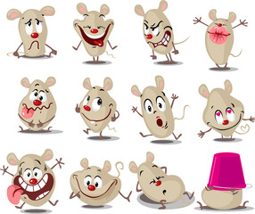 set of animal icons - mouse illustration