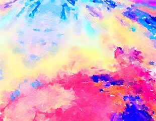 Obraz premium Watercolor paper background. Abstract Painted Illustration. Brush stroked painting. 