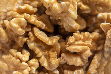 Close up of healthy organic bio walnuts
