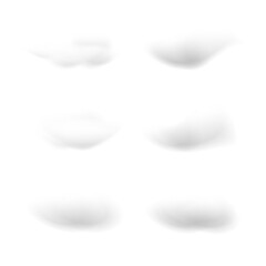 Realistic white cloud vectors isolated on white background, cotton wool ep41