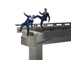 Business unethical competition concept with businessmen