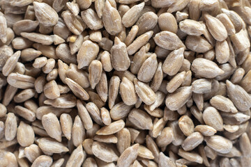 Close up texture background of sunflower seeds