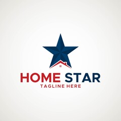 Home star logo design unique