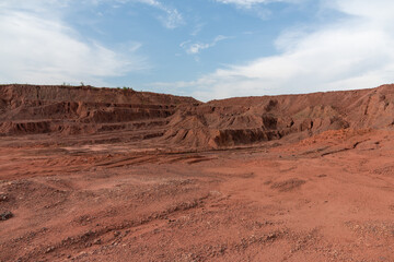 Wild Gobi Desert mud mound landscape