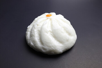 White Steamed Bun on painted background