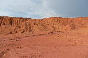 Fototapeta premium Outdoor dirt mound site landscape