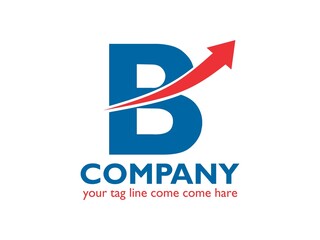 B letter logo design for accounting company Finance Logo Design Vector Illustration