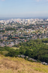 Fototapeta na wymiar Porto Alegre city from Morro Santana mountain