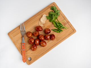 Isaan sausage or Thai Northeastern sausage . 