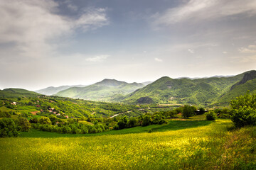 Obraz premium Mountains, hills and meadows on Kopaonik mountain in Serbia