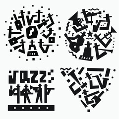 music band icon set