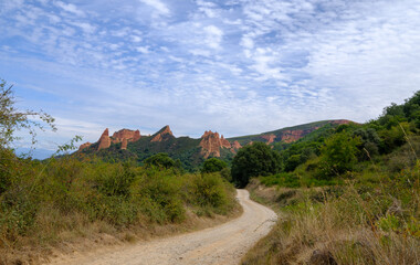 road to Las Medulas Roman gold mining El Bierzo Leon Spain