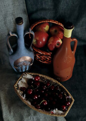 still life with fruit