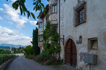 A view of the beautiful Appiano in Italian South Tyrol