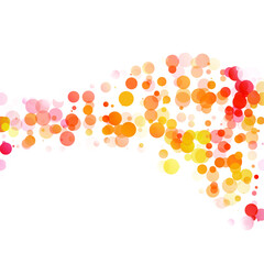 Bubbles Circle Dots Unique Orange Bright Vector Background