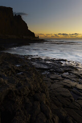 coucher de soleil sur l'océan