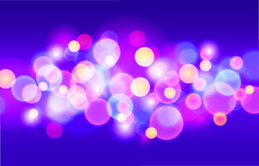 Bokeh background. Soft light effect wallpaper. Abstract background bokeh blurred. Shiny bokeh light effect. Vector illustration.