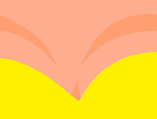 illustration beautiful tanned female breasts