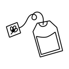 tea bag beverage line style icon