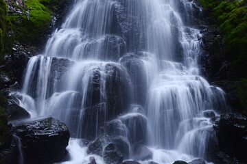 Fototapeta na wymiar Fairy Falls in Columbia Gorge Oregon