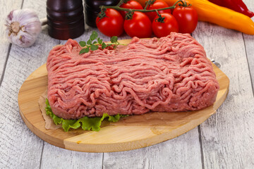 Raw turkey minced meat