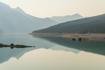 maligne lake views, Jasper national Park, Alberta, Canada