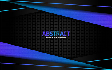 Abstract dark background and blue lines in 3d style