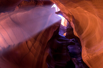 Upper Antelope Canyon mit Lightbeams, Page, Roadtrip, Slot Canyon