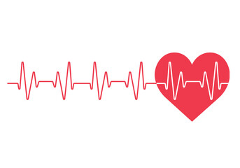 Heartbeat line. Vector illustration.