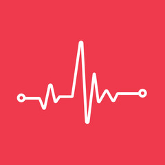 Heartbeat line. Vector illustration.