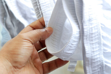 Obraz premium Men under wear white cotton clothes with overlock stitching