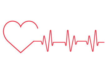 Heartbeat line. Vector illustration.