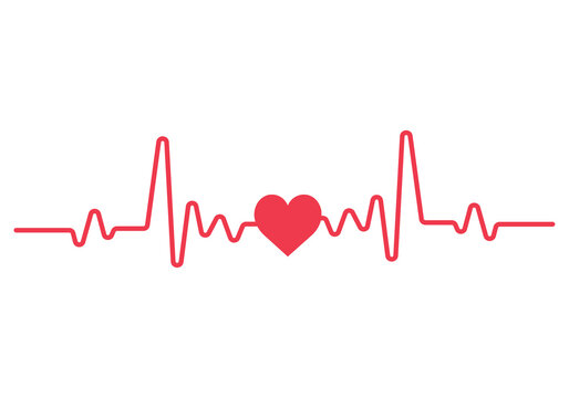 Heartbeat line. Vector illustration.