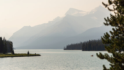 maligne lake views, Jasper national Park, Alberta, Canada
