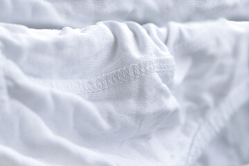 Men under wear white cotton clothes with overlock stitching