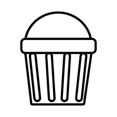 housekeeping plastic bucket line style icon