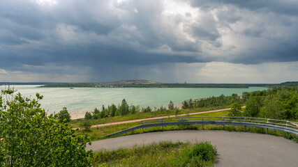 Storm ahead on the Störmthaler Lake near Leipzig