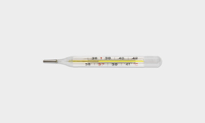 Thermometer on a white background