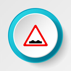 Round button for web icon, Traffic signs, uneven. Vector icon