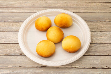 Colombian almojabanas plate