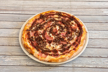 Image of pizza with premium ingredients
