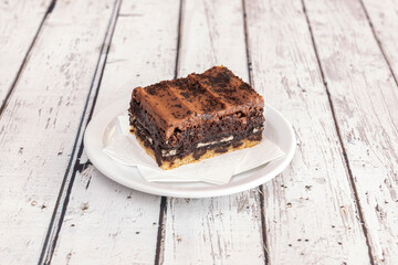 Image of delicious slice of chocolate cake