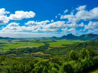 Fototapeta na wymiar View at Domaine de l'Etoile Leisure Park, Mauritius island