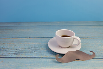 Happy Father's day concept and the text written that Happy Father's Day on blue background.