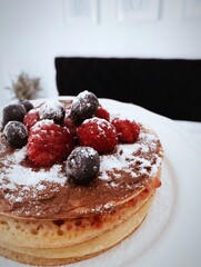 cake with berries