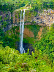 Viewpoint from the Black River National Park to the Chamarel falls, Chamarel, Mauritius Island