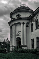 Old abandoned manor with beautiful architecture