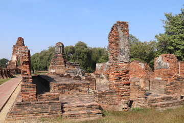 Temple en ruine &agrave; Ayutthaya, Tha&iuml;lande