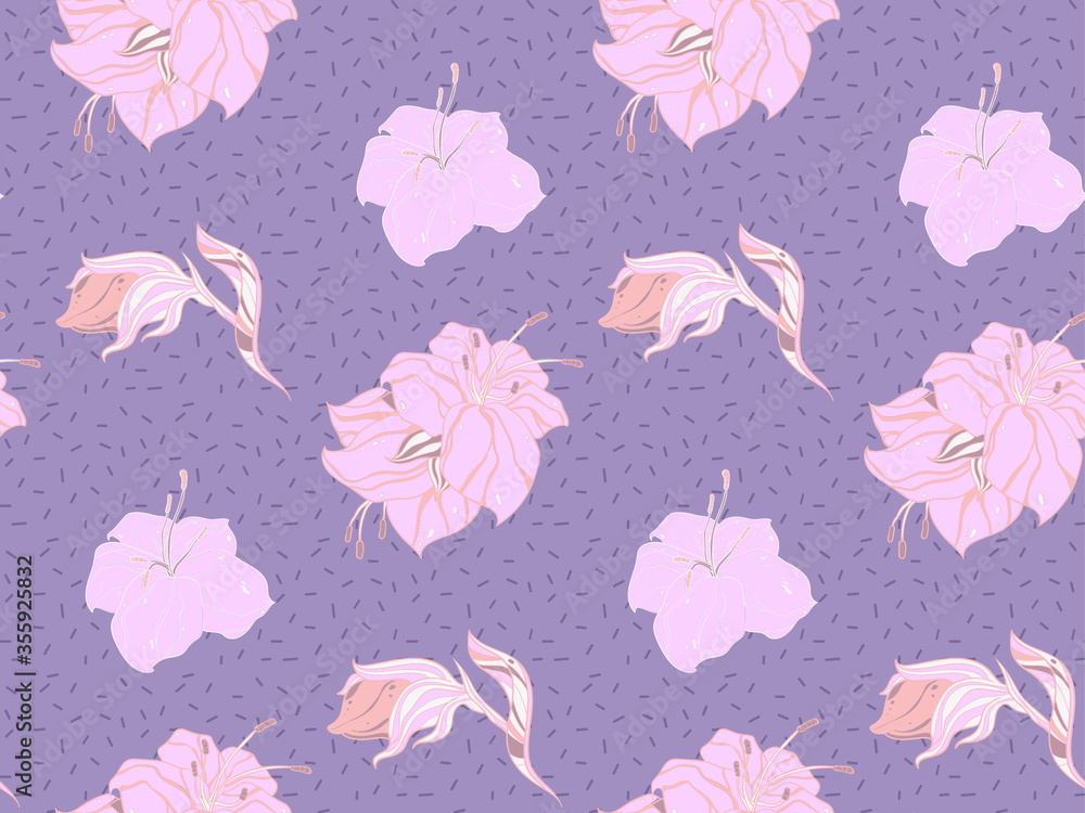 Poster image without seams. beautiful pattern on a summer theme. pattern consisting of flowers and herbs. b