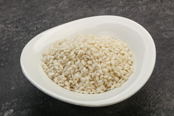 Raw arborio rice for Risotto